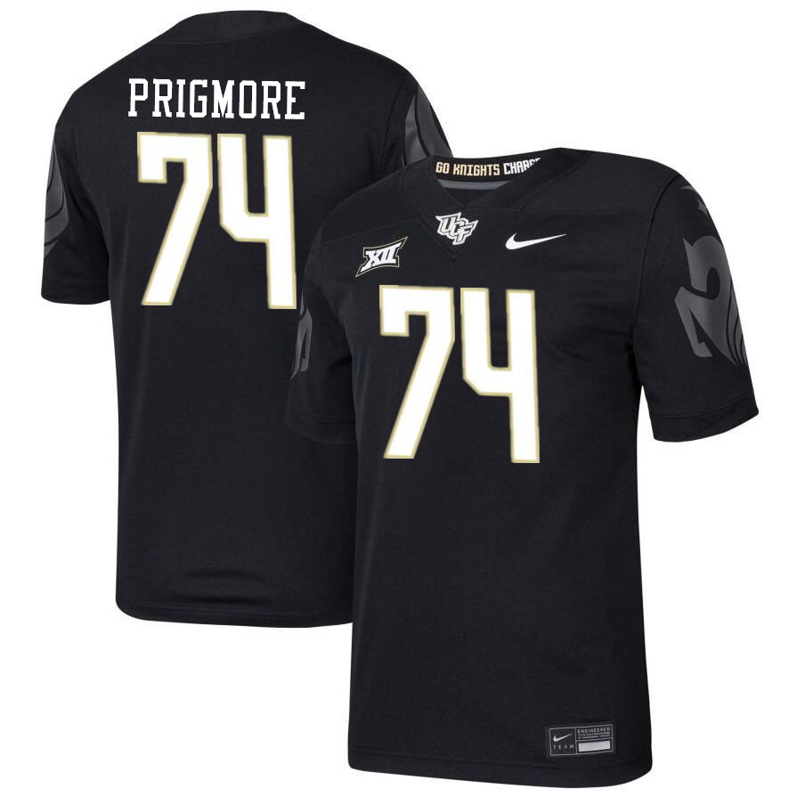 Men #74 Matthew Prigmore UCF Knights Big 12 Conference College Football Jerseys Stitched-Black